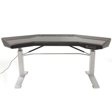 Argosy Halo-G-E-B-S Halo G Height Adjustable Desk, w/Black End Panels, Silver Legs Различное Музыкальное Оборудование