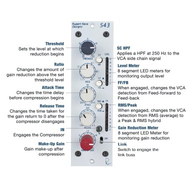 Rupert Neve Designs 543 Mono Compressor / Limiter Различное Музыкальное Оборудование