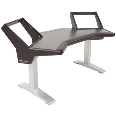 Argosy Halo-H-B-T-S Halo Desk w/Black End Panels,Black Surface, and Silver Legs Различное Музыкальное Оборудование