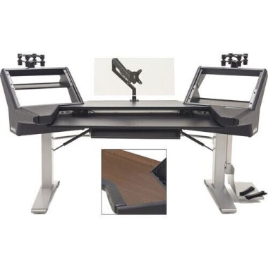 Argosy Halo-K-E2-XC-B-M-S Halo K Height Adj Ultimate-HaloK Mah,2Shelves,Pr 160 SpkrPlatform,KybdTray,D8 MonitorArm, CPU Shelf Различное Музыкальное Оборудование