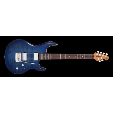 Music Man BFR Luke 3 HH - Blueberry Flame - Figured Roasted Maple/Rosewood - No Pickguard Различное Музыкальное Оборудование