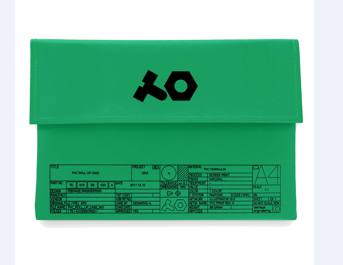 Teenage Engineering OP-Z PVC Roll-Up Bag Green Аксессуары для синтезаторов