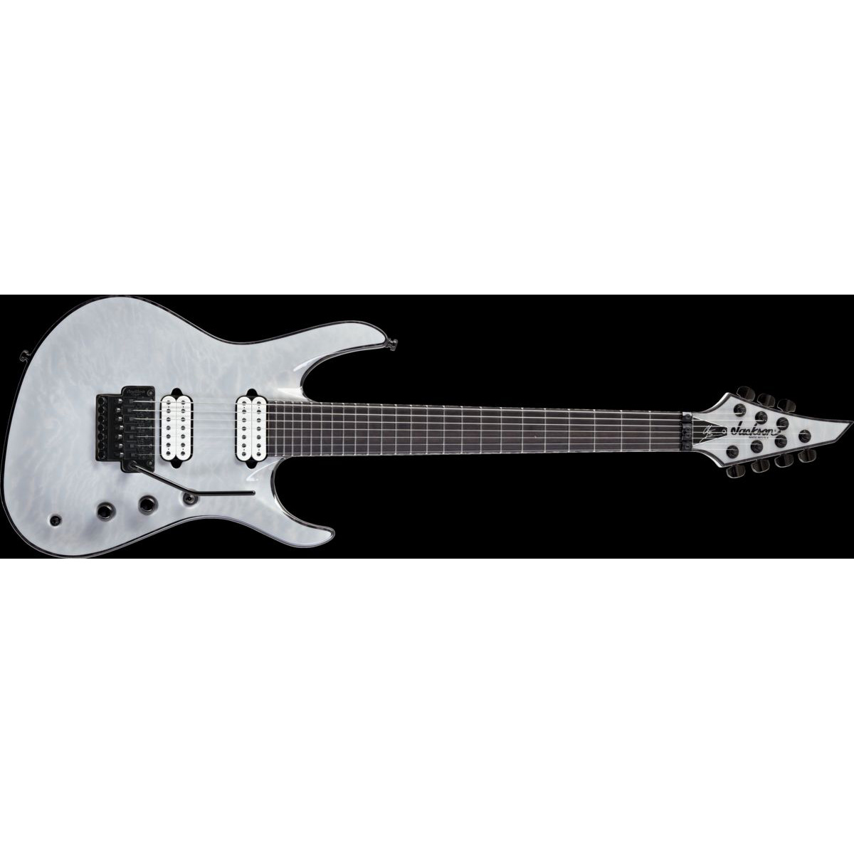 JACKSON Chris Broderick Soloist 7, Ebony Fingerboard, Trans White, w/case Различное Музыкальное Оборудование