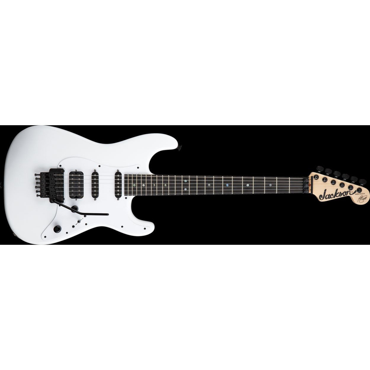 JACKSON Adrian Smith San Dimas DK, Ebony F'board, Snow White w/White Pickguard, w/case Различное Музыкальное Оборудование