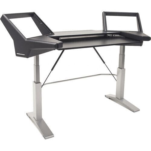 Argosy Halo-K-E2-B-T-S Halo Keyboard Height Adjustable Desk w/Black Top&Silver Legs Различное Музыкальное Оборудование