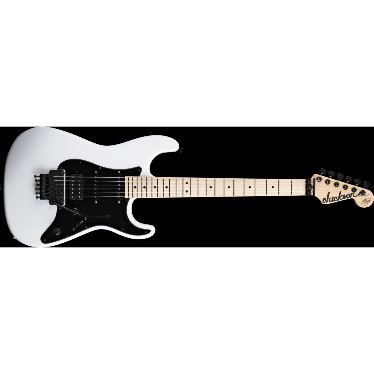 JACKSON Adrian Smith San Dimas DK, Maple F'board, Snow White w/Black Pickguard, w/case Различное Музыкальное Оборудование