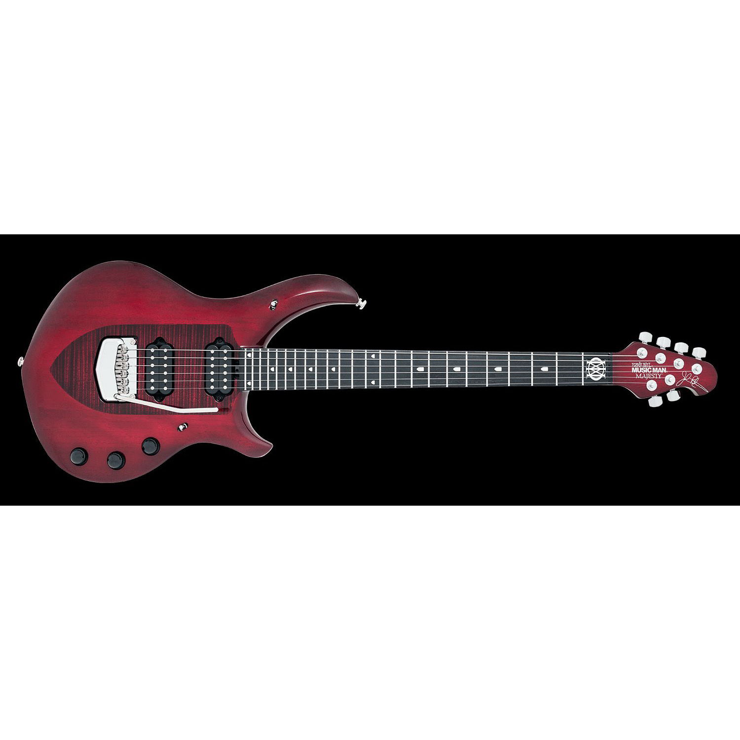 Music Man Majesty 7 - Royal Red - Ebony - No Pickguard Различное Музыкальное Оборудование