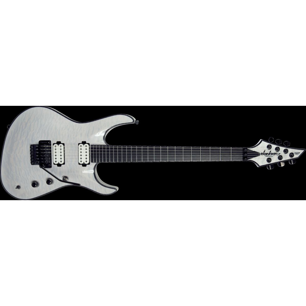 JACKSON Chris Broderick Soloist 6, Ebony Fingerboard, Trans White, w/case Различное Музыкальное Оборудование