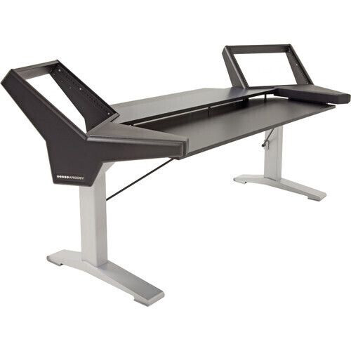 Argosy Halo-K88-B-S Halo Keyboard Desk for 88 Keys w/Black End Panels and Silver Legs Различное Музыкальное Оборудование