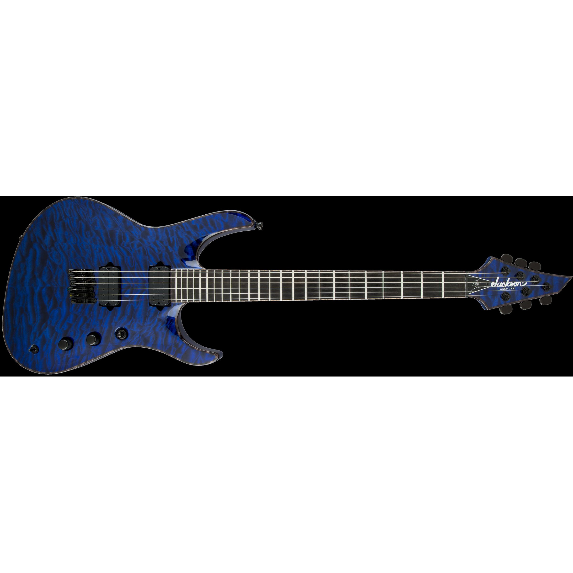 Jackson USA Signature Chris Broderick Soloist HT6 Ebony Fingerboard Transparent Blue Различное Музыкальное Оборудование