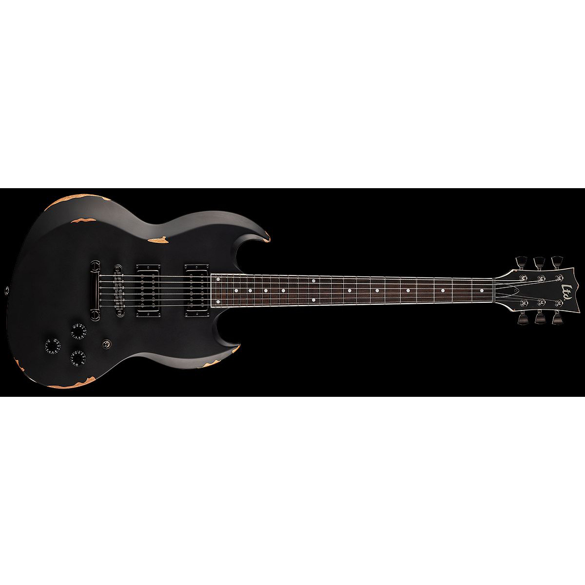 ESP LTD VOLSUNG Distressed Black Satin Различное Музыкальное Оборудование