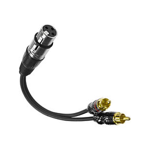 Кабель-переходник XLR female - 2 RCA male Amphenol Кабель-переходник XLR female - 2 RCA male Amphenol Короткие патч кабели и переходники