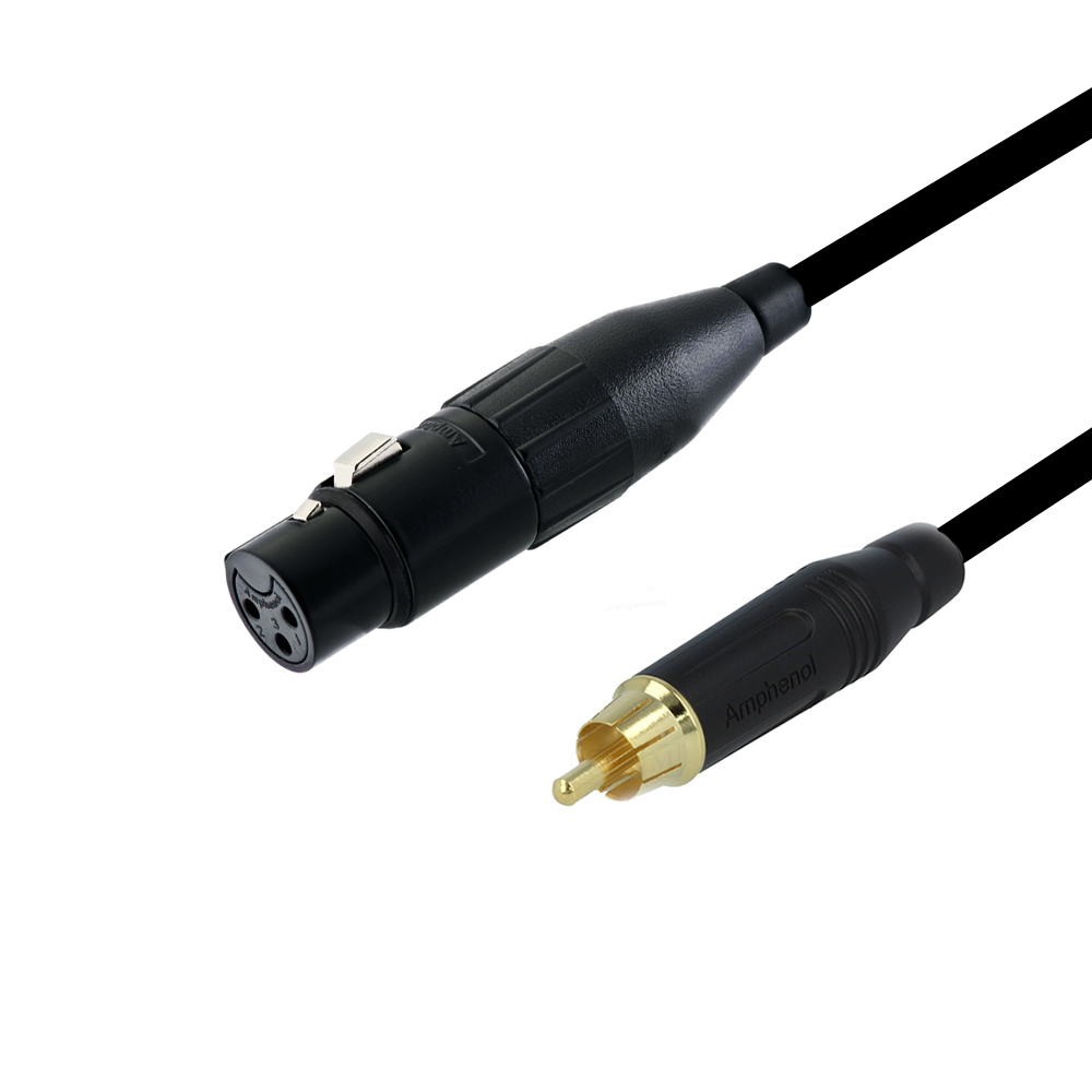 Кабель XLR female - RCA male Amphenol 1m Кабель XLR female - RCA male Amphenol 1m XLR female - RCA male