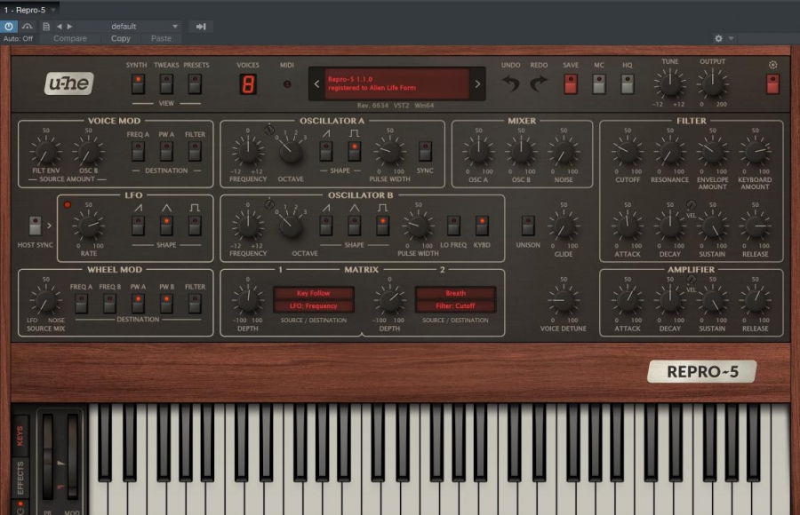 U-he RePro 1.1 теперь включает синтезатор RePro 5