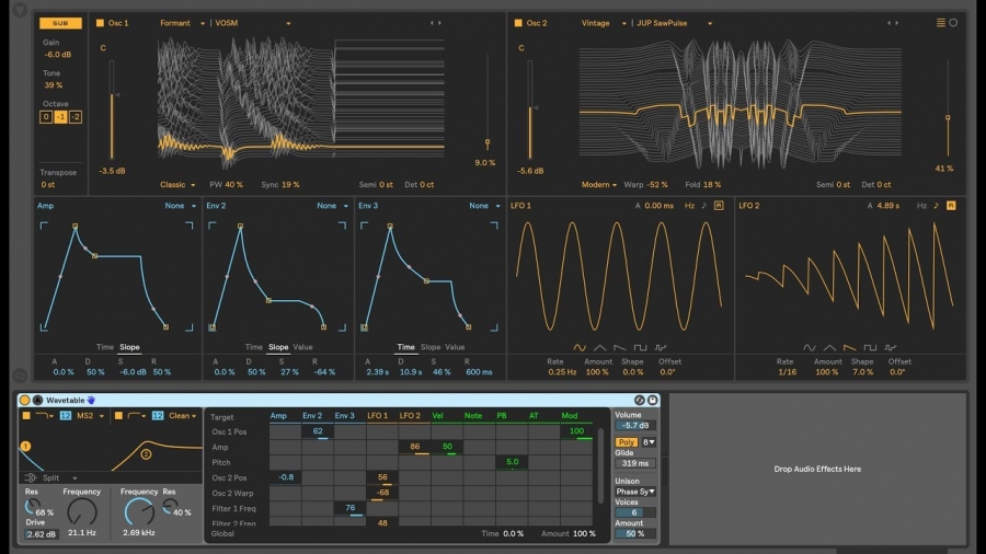 Ableton Live 10 - обзор синтезатора Wavetable (видео)