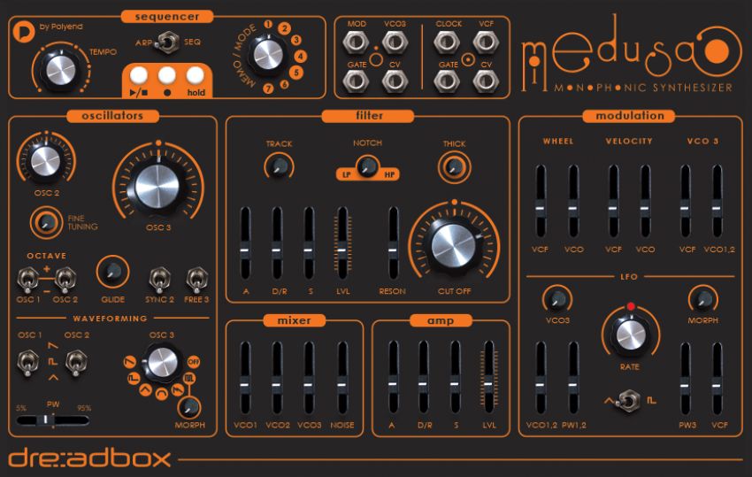 Dreadbox Medusa - аналоговый синтезатор с мифологическим именем